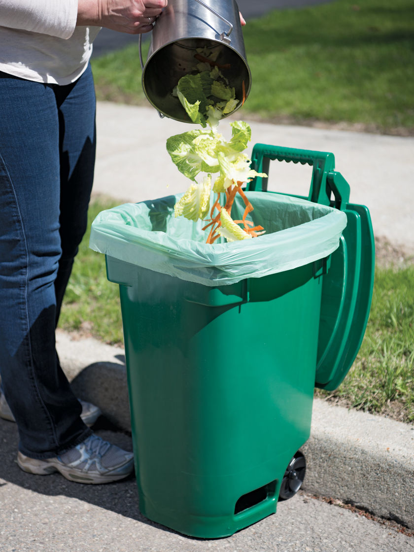 container for curbside pickup of compostable material