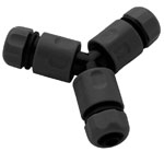 Y-connector for soaker hose